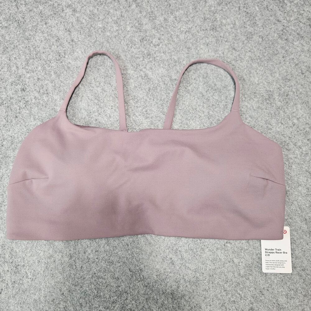 NWT Lululemon Wunder Train Strappy Racer Bra C/D 14 Lavender Lux Purple LW2DYCS